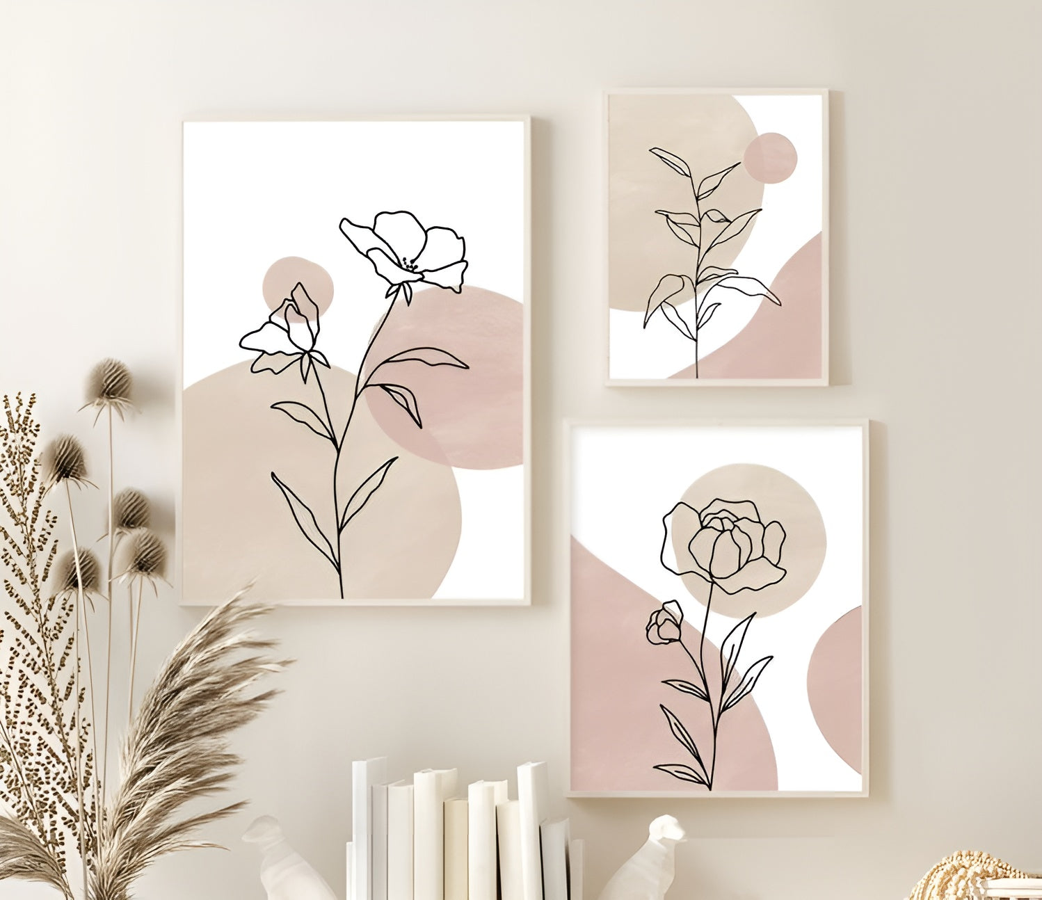 Set of 3 Florat Art Frame